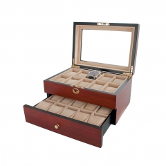 SAWTRU Luxury  Painting 20  Grids Wooden Jewelry Box/Necklace Storage Box