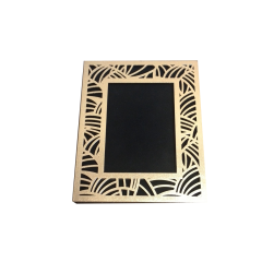 High Quality Rectangle Gold Wooden Photo Frame With Engraved Lid