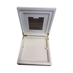 Luxury Double Layer White Wooden Chocolate Box with Window