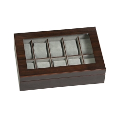 Watch Box for Men 10 Slots Wooden Storage Organizer Display Box Exquisite and Durable