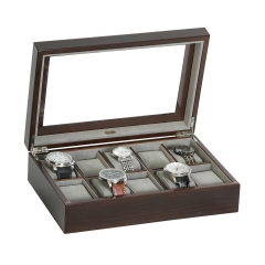 Watch Box for Men 10 Slots Wooden Storage Organizer Display Box Exquisite and Durable
