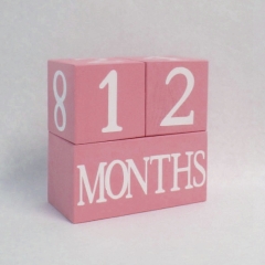 SAWTRU Simple Rectangle Colorful Wooden Desktop Calendar for Office or Toy for Children