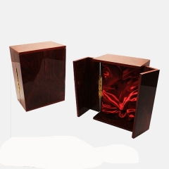 SAWTRU Red Painting Artisticial Wooden Perfume Box with Silk/EVA for Packing