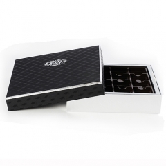 Black Square Paper Chocolate Box with Lid/Gift Packaging Manufacturer