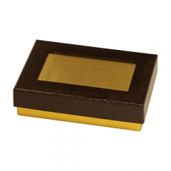 SAWTRU Brown Paper Magnetic Chocolate Box/Candy Chocolate Packing Box with Window Manufacturer