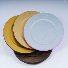 Luxury Wholesale Round PU Serving Tray for  Bar/Hotel/Restaurant