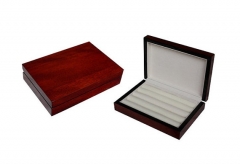 Luxury wooden cufflink box ring case storage display box